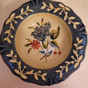 Certified International "FLORA" by PAMELA GLADDING ~  RETIRED Soup/Pasta Bowl